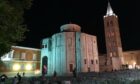 Cathedral of St Donatus and the Roman Forum by night, Zadar. Pictures Lorraine Wilson.
