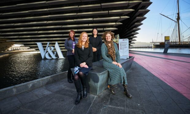VisitScotland visitor services advisor Eleanor Mitchell, VisitScotland regional leadership director Caroline Warburton, VisitScotland head of information Tracey Beveridge and V&A Dundee director of media and audiences Claire Eva