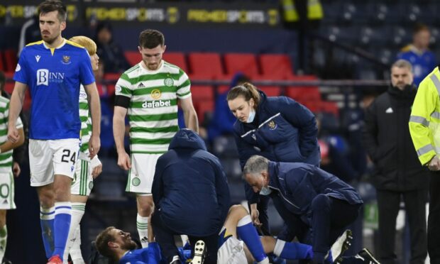 David Wotherspoon injured his knee against Celtic.