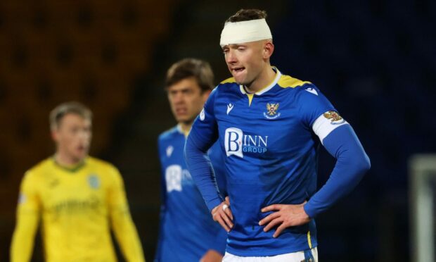 St Johnstone captain Liam Gordon and his defensive team-mates didn't get much help from the midfield.