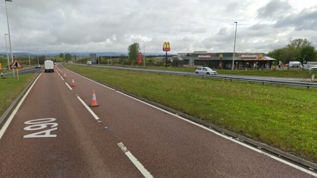 A busy section of the A90 Forfar bypass was left in darkness for over two hours due to the blackout.