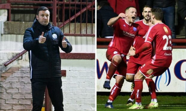 Brechin City manager Andy Kirk (left) isn't thinking too far ahead in the Scottish Cup and is urging his players to do the job against Darvel.