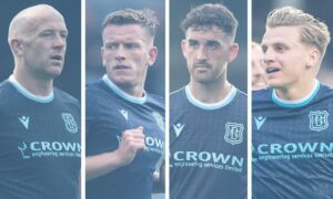 Who are the 12 Dundee players out of contract at the end of the season?
