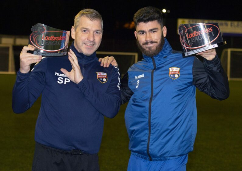 Stewart Petrie and Andrew Steeves were awarded Manager and Player of the Month in December 2020.