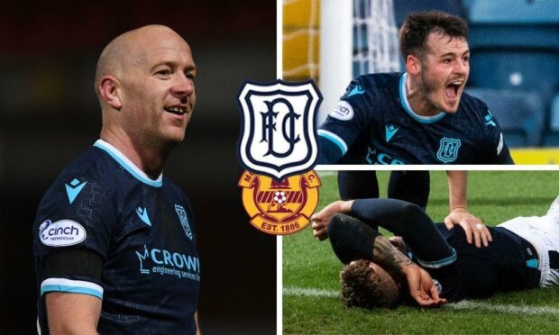 Charlie Adam, Danny Mullen and Lee Ashcroft against Motherwell.