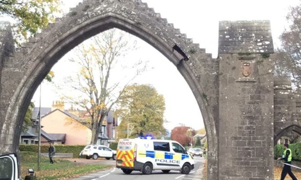 Dalhousie Arch in Edzell has been damaged.