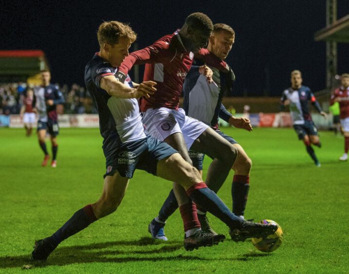 Raith Rovers packed their defence to deal with the physical Arbroath side.