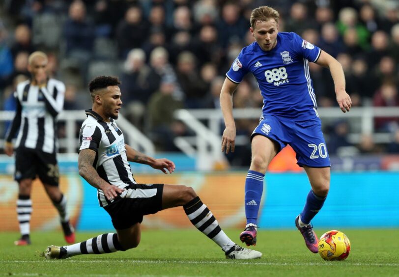 Greg Stewart and Adam Legzdins played together at Birmingham City.
