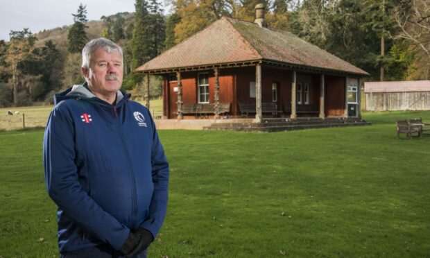 Former Cricket Scotland president and Rossie Priory Cricket Club player, groundsman and stalwart Bob McFarlane at Rossie Priory Cricket Club.