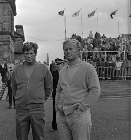 Doug Sanders and Jack Nicklaus at the Open, St Andrews, 1970