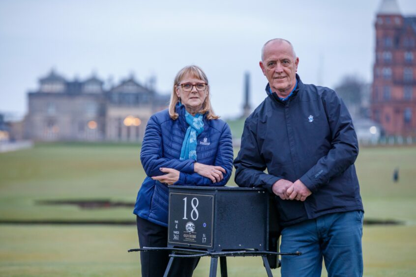 Fife councillor Ann Verner and St Andrews born and bred gas engineer/St Andrews Golf Club member John Devlin