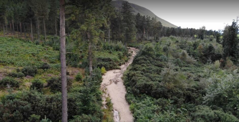 A landslip in Fife linked to climate change