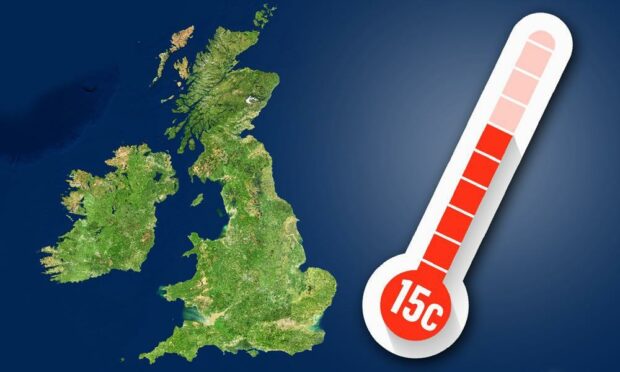 Temperatures of more than 15°C have been recorded in the UK on Hogmanay.
