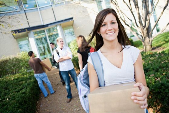 Students moving in to halls after becoming a landlord in Dundee