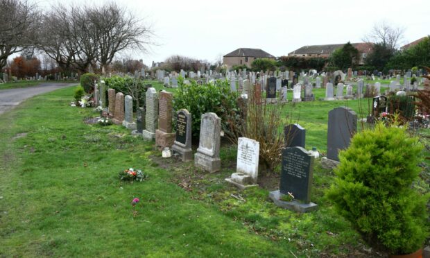 The man was assaulted in Dysart Cemetery, Kirkcaldy.