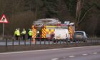 A 27-year-old man died at the scene of the crash on the A90.