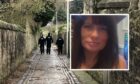 Police searching on Strawberry Bank for missing woman Lynn McPaul. (inset)
