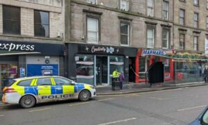 Police at the Nethergate in Dundee
