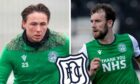 Hibs players Scott Allan and Christian Doidge (right) are wanted by Dundee.