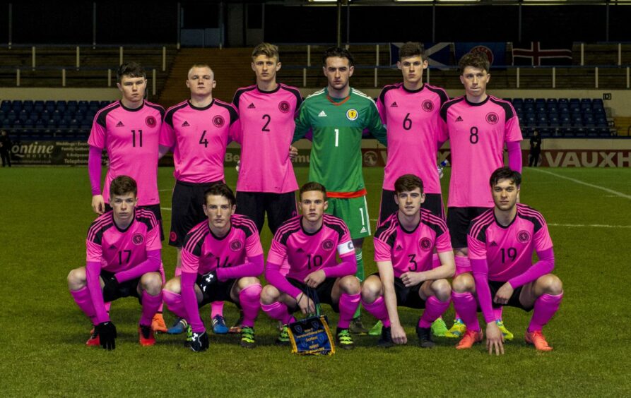 Tony Gallacher played with Glenn Middleton and Charlie Gilmour for Scotland's under-17s.