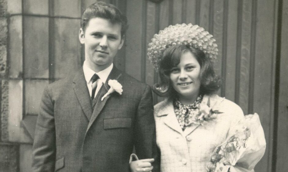 Norma and John on their wedding day in 1967.