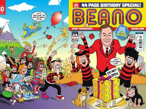 David Walliams was guest editor of the Beano’s 80th birthday edition and appears in character form (Beano Studios/DC Thomson/PA)