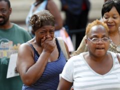 Aretha Franklin mourners. (AP Photo/Paul Sancya, Pool)