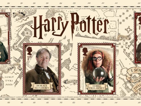 Stamps in a miniature sheet issued by Royal Mail to celebrate the Harry Potter films (Royal Mail/PA)