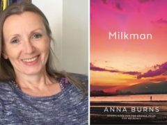 Anna Burns with the cover of her novel Milkman, which has won the 2018 Man Booker Prize (Man Booker Prize)