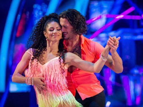 Vick Hope and her dance partner Graziano Di Prima (Guy Levy/BBC)
