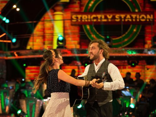 Seann Walsh and his dance partner Katya Jones. (Guy Levy/BBC)