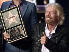 Richard Branson has been honoured with a star on the Hollywood Walk of Fame (Photo by Chris Pizzello/Invision/AP)