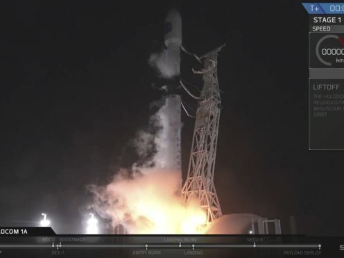 SpaceX Falcon 9 rocket carrying an Argentinian satellite blasts off from the Vandenberg Air Force Base (SpaceX via AP)