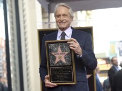 An emotional Michael Douglas was honoured with a star on the Hollywood Walk of Fame (Photo by Chris Pizzello/Invision/AP)