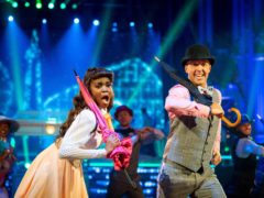 Oti Mabuse and Graeme Swann in Blackpool. (Guy Levy/BBC)