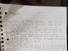 Joseph’s letter is one of many positive online responses (Kate Jarvis)