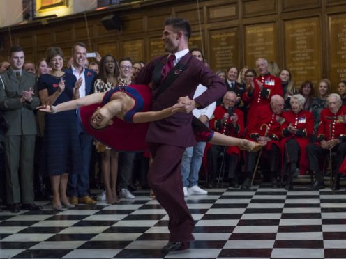 Strictly stars dance for the Chelsea Pensioners for Remembrance Day (Crown copyright 2018/PA)