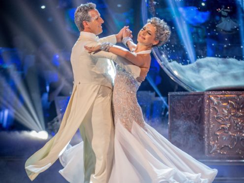 For use in UK, Ireland or Benelux countries only Handout photo issued by the BBC of Brendan Cole and Katie Derham during this year’s Strictly Come Dancing Christmas special.