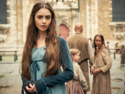 Fantine, played by Lily Collins, in the new BBC adaptation of Les Miserables (Robert Viglasky/BBC)