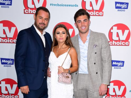 Danny Dyer, Dani Dyer and Jack Fincham (right) attending the TV Choice Awards at the Dorchester Hotel, Park Lane, London (PA)