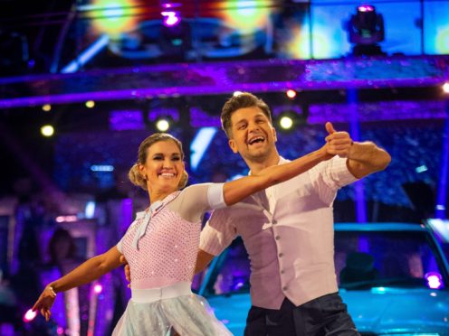 Ashley Roberts and Pasha Kovalev performing on Strictly last week (Guy Levy//BBC/PA)