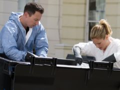 Dr Jack Hodgson (David Caves) and Dr Nikki Alexander (Emilia Fox) in Silent Witness (Sally Mais/BBC/PA)