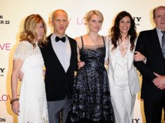 (left to right) Dede Gardner, Ryan Murphy, Elizabeth Gilbert, Julia Roberts and Richard Jenkins arriving for the gala premiere of Eat Pray Love at the Empire, Leicester Square, London.