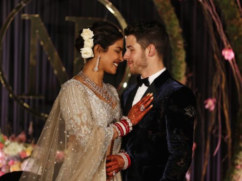 Priyanka Chopra and Nick Jonas (Altaf Qadri/AP)