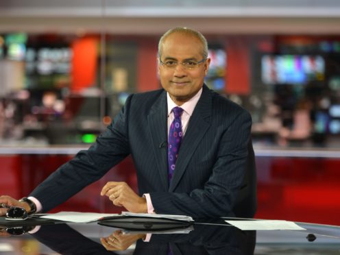 George Alagiah returns to presenting duties after a year off due to illness. (Jeff Overs/BBC)