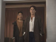 Eve (left), played by Sandra Oh, and Carolyn Martens, played by Fiona Shaw, in season two of Killing Eve (Parisa Taghizadeh/BBC America/PA)