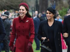 The Duchess of Cambridge and the Duchess of Sussex (Joe Giddens/PA)