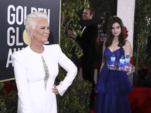 Jamie Lee Curtis at the Golden Globes (Matt Sayles/Invision for FIJI Water/AP)
