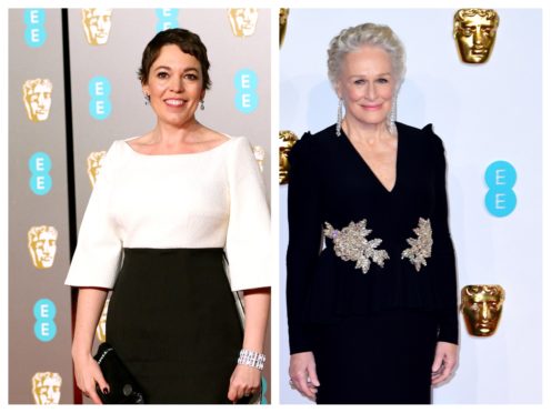 Olivia Colman and Glenn Close (PA)