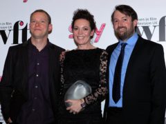 Robert Webb, Olivia Colman, who won the best performance award, and David Mitchell, at the Sky Women in Film and Television Awards in London (Sean Dempsey/PA)